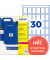 Folienetiketten L7078-20, wei&szlig;, 30x50mm (BxH), rechteckig