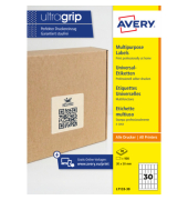 Universaletiketten 50x30 QR-Code wei&szlig;