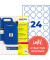 Folienetiketten &Oslash;40mm QR-Code wei&szlig;