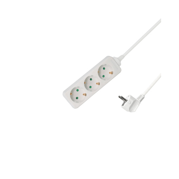 Mediarange - extension socket  3-way child proof sockets with grounding 14m white (MRCS201)