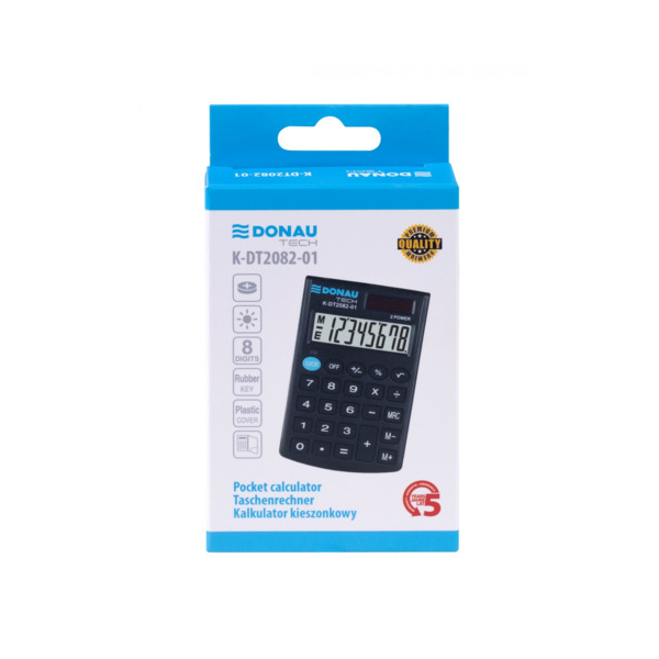 Donau Taschenrechner 8-stellig schwarz 5901503615515 Donau