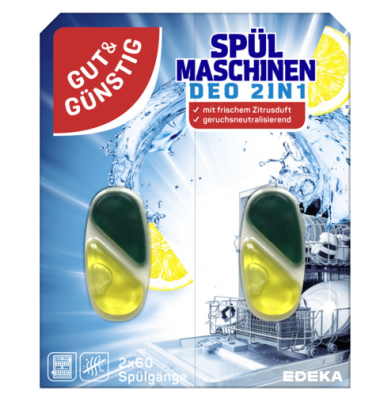 Sp&uuml;lmaschinendeo 2in1 Zitrusfrisch 2St