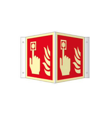 Winkelschild Brandmelder ISO 7010