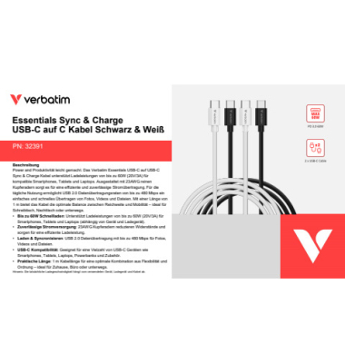 USB-Kabel 32391, wei&szlig;