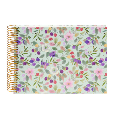 Fotospiralbuch Blissful Blossom green