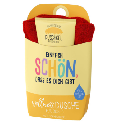 Wellnessdusche Happy Greetings gelb