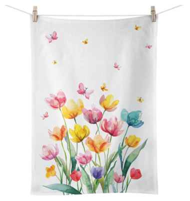 Geschirrtuch 50x70cm Fantasy Blumen