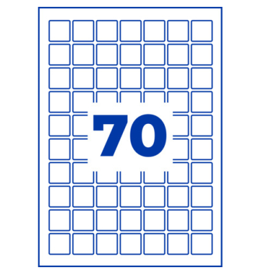 Universaletiketten 25x25 QR-Code wei&szlig;