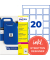 Universaletiketten 45x45 QR-Code wei&szlig;
