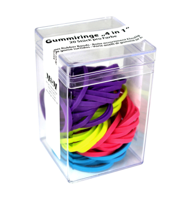 Gummiringe 64860595, gr&uuml;n/rot/blau/violett