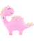 Folienballon S&uuml;&szlig;er Dino rosa 85 cm
