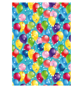 Geschenkpapier 01044 6A16431, Luftballons, mehrfarbig