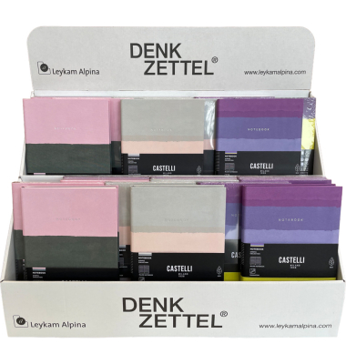 Notizbuch SO37, Stripes, farbig sortiert, A6, liniert, 80g, 96 Blatt / 192 Seiten