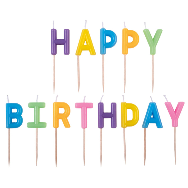 TIB Kerzen 76383 Happy Birthday mehrfarbig  4002727763837 TIB