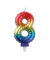Kerze 76398 Zahl 8 regenbogenfarben 