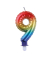 Kerze 76399 Zahl 9 regenbogenfarben 