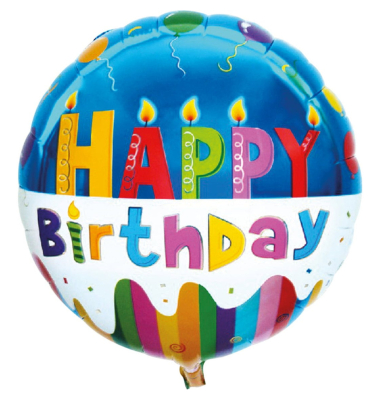 Folien Ballon Happy Birthday 45cm