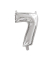 Folienballon 7 silber 43cm