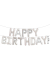 Folien Ballon Happy Birthday silber 40cm