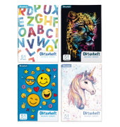Oktavheft 11519-5 Lernfreunde, Lineatur 51 / liniert, A6, 80g, sortiert, 32 Blatt / 64 Seiten