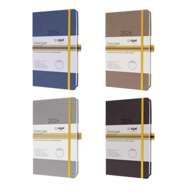 Buchkalender SF565, Linescape, 1 Woche / 2 Seiten, 14,8x21,3cm (ca. A5), 2027