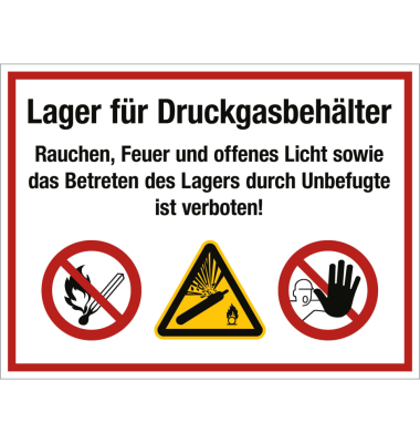 Druckgaslager Zutritt verboten, FeuerRa