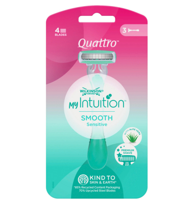 Einwegrasierer Quattro Smooth Sens. 3er