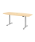 Sitz-Steh-Schreibtisch VXDSM, elektrisch h&ouml;henverstellbar, 127cm (H), 220x103cm (BxT), ahorn / silber