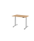 Sitz-Steh-Schreibtisch VXDSM, elektrisch h&ouml;henverstellbar, 127cm (H), 120x80cm (BxT), asteiche / silber
