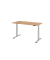 Sitz-Steh-Schreibtisch VXDSM, elektrisch h&ouml;henverstellbar, 127cm (H), 160x80cm (BxT), asteiche / silber