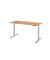 Sitz-Steh-Schreibtisch VXDSM, elektrisch h&ouml;henverstellbar, 127cm (H), 180x80cm (BxT), asteiche / silber