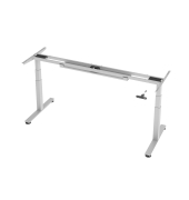 Sitz-Steh-Schreibtischgestell VXDSM VXDSM20G/S, elektrisch h&ouml;henverstellbar, 63-127cm (H), T-Fu&szlig;-Gestell, silber
