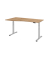 Sitz-Steh-Schreibtisch VXDSM, elektrisch h&ouml;henverstellbar, 127cm (H), 180x100cm (BxT), asteiche / silber