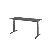 Sitz-Steh-Schreibtisch VXDSM, elektrisch h&ouml;henverstellbar, 127cm (H), 180x80cm (BxT), graphit / graphit