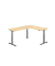 Sitz-Steh-Schreibtisch VXDSM, elektrisch h&ouml;henverstellbar, 127cm (H), 240x180cm (BxT), ahorn / graphit