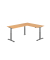 Sitz-Steh-Schreibtisch VXDSM, elektrisch h&ouml;henverstellbar, 127cm (H), 240x180cm (BxT), buche / graphit