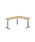 Sitz-Steh-Schreibtisch VXDSM, elektrisch h&ouml;henverstellbar, 127cm (H), 240x180cm (BxT), eiche / graphit