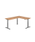 Sitz-Steh-Schreibtisch VXDSM, elektrisch h&ouml;henverstellbar, 127cm (H), 240x180cm (BxT), nussbaum / graphit