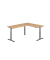 Sitz-Steh-Schreibtisch VXDSM, elektrisch h&ouml;henverstellbar, 127cm (H), 240x180cm (BxT), asteiche / graphit
