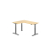 Sitz-Steh-Schreibtisch VXDSM, elektrisch h&ouml;henverstellbar, 127cm (H), 160x180cm (BxT), ahorn / graphit