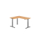 Sitz-Steh-Schreibtisch VXDSM, elektrisch h&ouml;henverstellbar, 127cm (H), 160x180cm (BxT), buche / graphit
