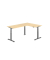 Sitz-Steh-Schreibtisch VXDSM, elektrisch h&ouml;henverstellbar, 127cm (H), 240x160cm (BxT), ahorn / graphit