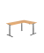 Sitz-Steh-Schreibtisch VXDSM, elektrisch h&ouml;henverstellbar, 127cm (H), 240x160cm (BxT), buche / graphit