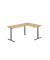 Sitz-Steh-Schreibtisch VXDSM, elektrisch h&ouml;henverstellbar, 127cm (H), 240x160cm (BxT), eiche / graphit