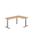 Sitz-Steh-Schreibtisch VXDSM, elektrisch h&ouml;henverstellbar, 127cm (H), 240x160cm (BxT), asteiche / graphit
