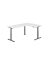 Sitz-Steh-Schreibtisch VXDSM, elektrisch h&ouml;henverstellbar, 127cm (H), 240x160cm (BxT), wei&szlig; / graphit