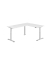 Sitz-Steh-Schreibtisch VXDSM, elektrisch h&ouml;henverstellbar, 127cm (H), 240x180cm (BxT), wei&szlig; / silber