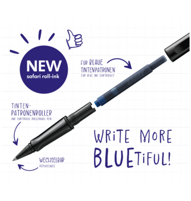 Tintenroller Safari roll-ink black T10 sw