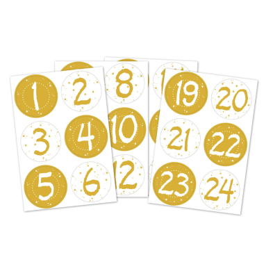 Weihnachtsetikett Snoopy Numbers
