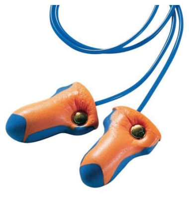 Geh&ouml;rschutzst&ouml;psel Laser Trak mit Band blauorange detektierbar SNR 35